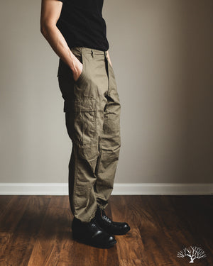 orSlow Vintage Fit 6 Pocket Cargo Pants - Army Green Ripstop