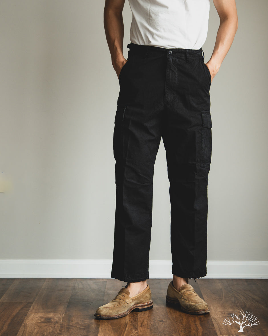 パンツ Stone  Vintage Black Cargo Pants orSlow - Vintage Fit 6 Pocket Cargo Pants - Black Stone