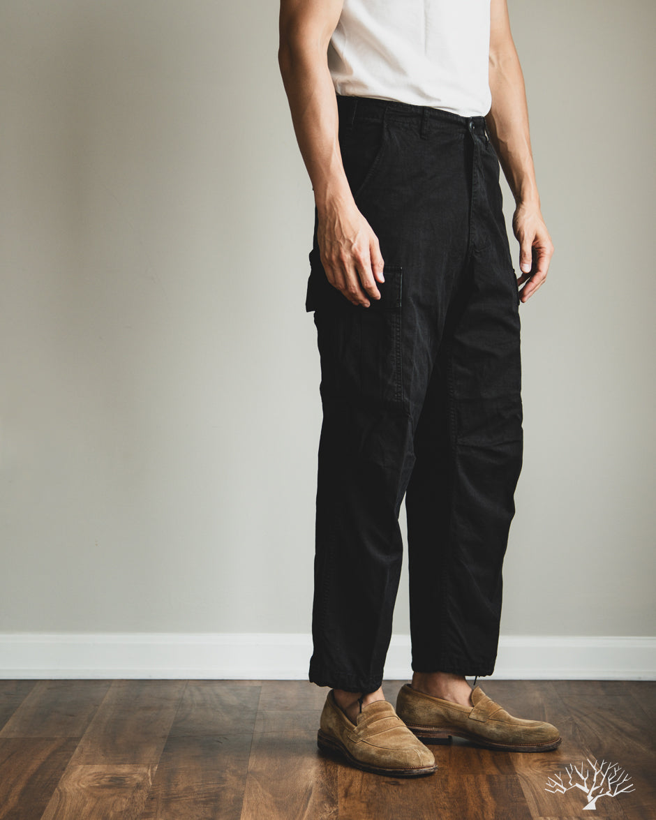 orSlow Vintage Fit 6 Pocket Cargo Pants - Black Stone