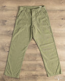 orSlow Vintage Fit Fatigue Pants - Dark Olive Stone Used Wash
