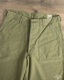 orSlow Vintage Fit Fatigue Pants - Dark Olive Stone Used Wash