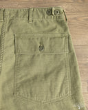 orSlow Vintage Fit Fatigue Pants - Dark Olive Stone Used Wash
