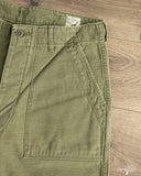 orSlow Vintage Fit Fatigue Pants - Dark Olive Stone Used Wash