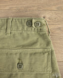 orSlow Vintage Fit Fatigue Pants - Dark Olive Stone Used Wash