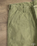 orSlow Vintage Fit Fatigue Pants - Dark Olive Stone Used Wash