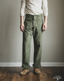 orSlow Vintage Fit Fatigue Pants - Dark Olive Stone Used Wash