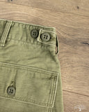 orSlow Vintage Fit Fatigue Pants - Dark Olive Stone Used Wash