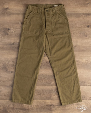 orSlow - Vintage Fit Fatigue Pants - Herringbone Army Green