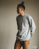 orSlow Waffle Long Sleeve T-Shirt - Heather Grey