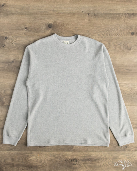 orSlow - Waffle Long Sleeve T-Shirt - Heather Grey – Withered Fig