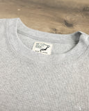 orSlow Waffle Long Sleeve T-Shirt - Heather Grey