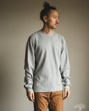 orSlow Waffle Long Sleeve T-Shirt - Heather Grey