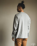 orSlow Waffle Long Sleeve T-Shirt - Heather Grey