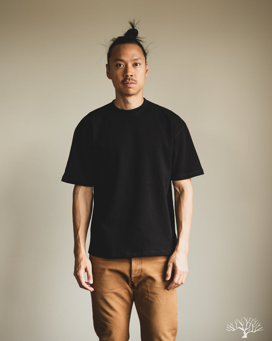 orSlow - Waffle T-Shirt - Black – Withered Fig