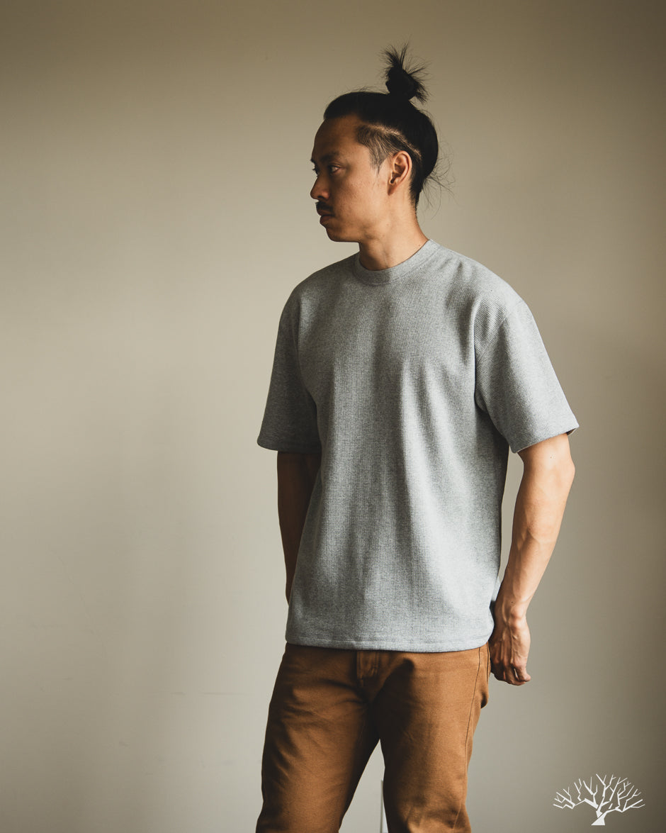 orSlow ワッフル Tシャツ グレー サイズ2 orSlow - Waffle T-Shirt - Heather Gray – Withered Fig