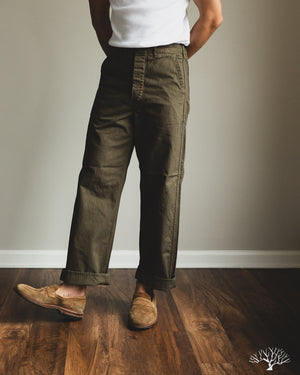 orSlow - Wide Fit French Work Pants - Army Green – Withered Fig