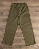 orSlow Wide Fit French Work Pants - Army Green