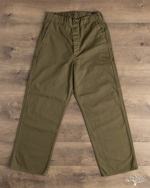 orSlow - Wide Fit French Work Pants - Army Green – Withered Fig