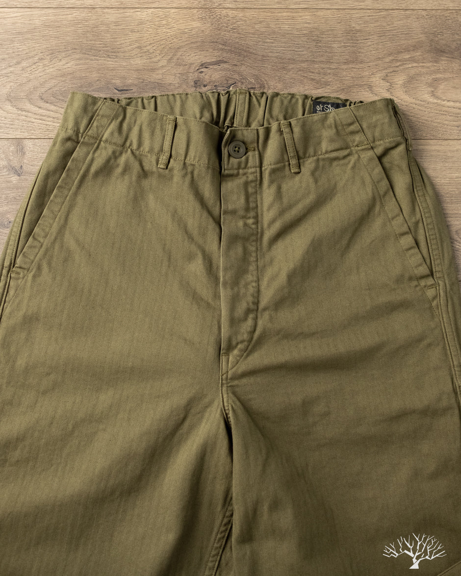 orSlow Wide Fit French Work Pants - Army Green
