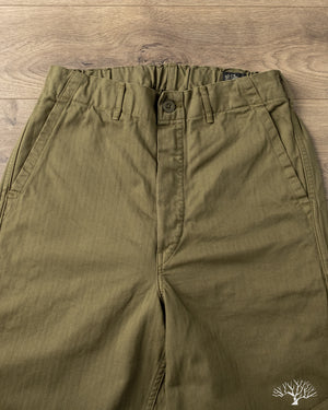 orSlow - Wide Fit French Work Pants - Army Green – Withered Fig orSlow - Wide Fit French Work Pants - Army Green – Withered Fig