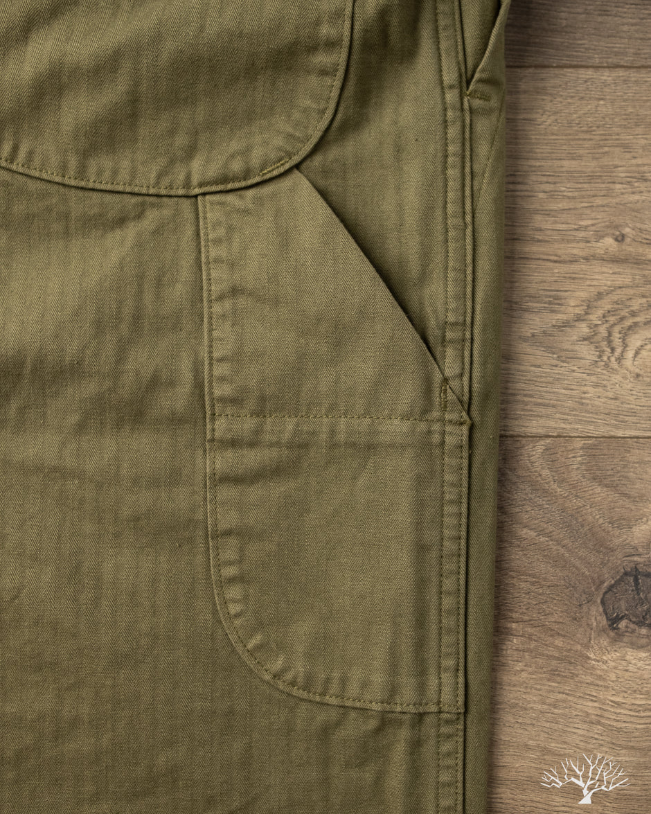 orSlow Wide Fit French Work Pants - Army Green