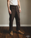 orSlow Wide Fit French Work Pants - Coffee Brown