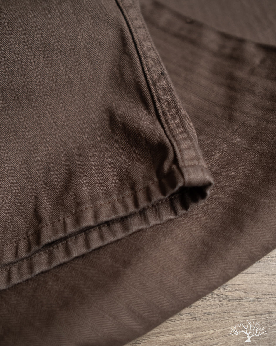 orSlow Wide Fit French Work Pants - Coffee Brown