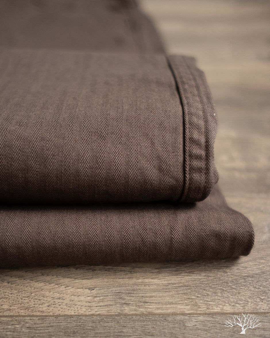 orSlow Wide Fit French Work Pants - Coffee Brown