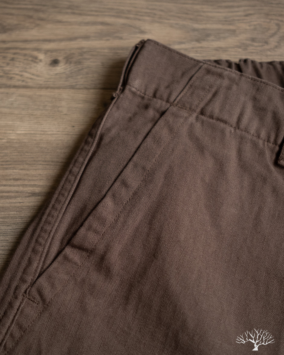 orSlow Wide Fit French Work Pants - Coffee Brown