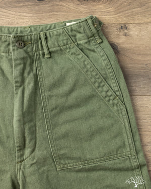 orSlow - Women's High Waist Fatigue Pants - Green – Withered Fig