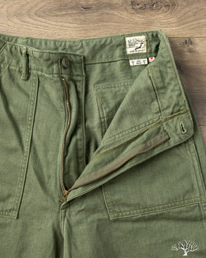 orSlow - Women's High Waist Fatigue Pants - Green – Withered Fig