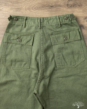 orSlow - Women's High Waist Fatigue Pants - Green – Withered Fig