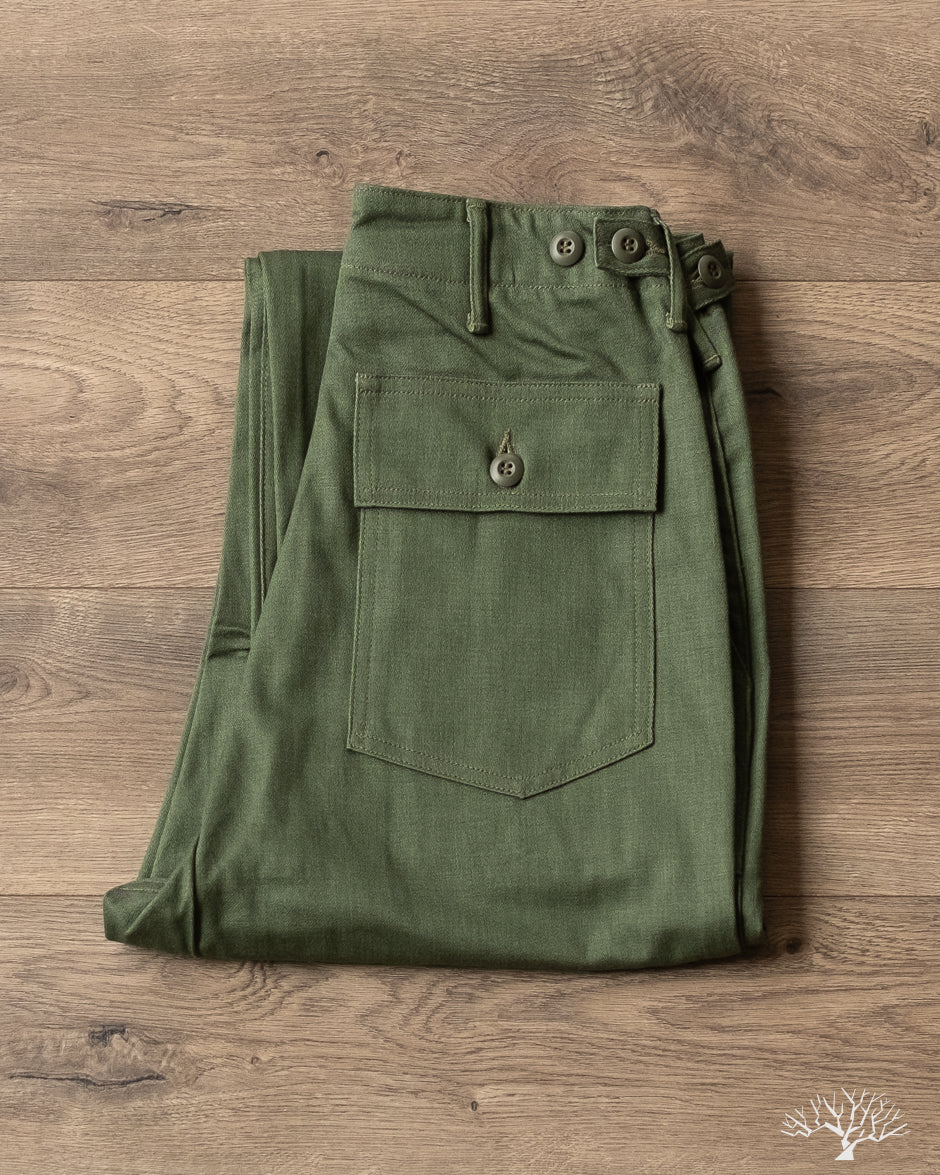orSlow Women's High Waist Fatigue Pants - Green