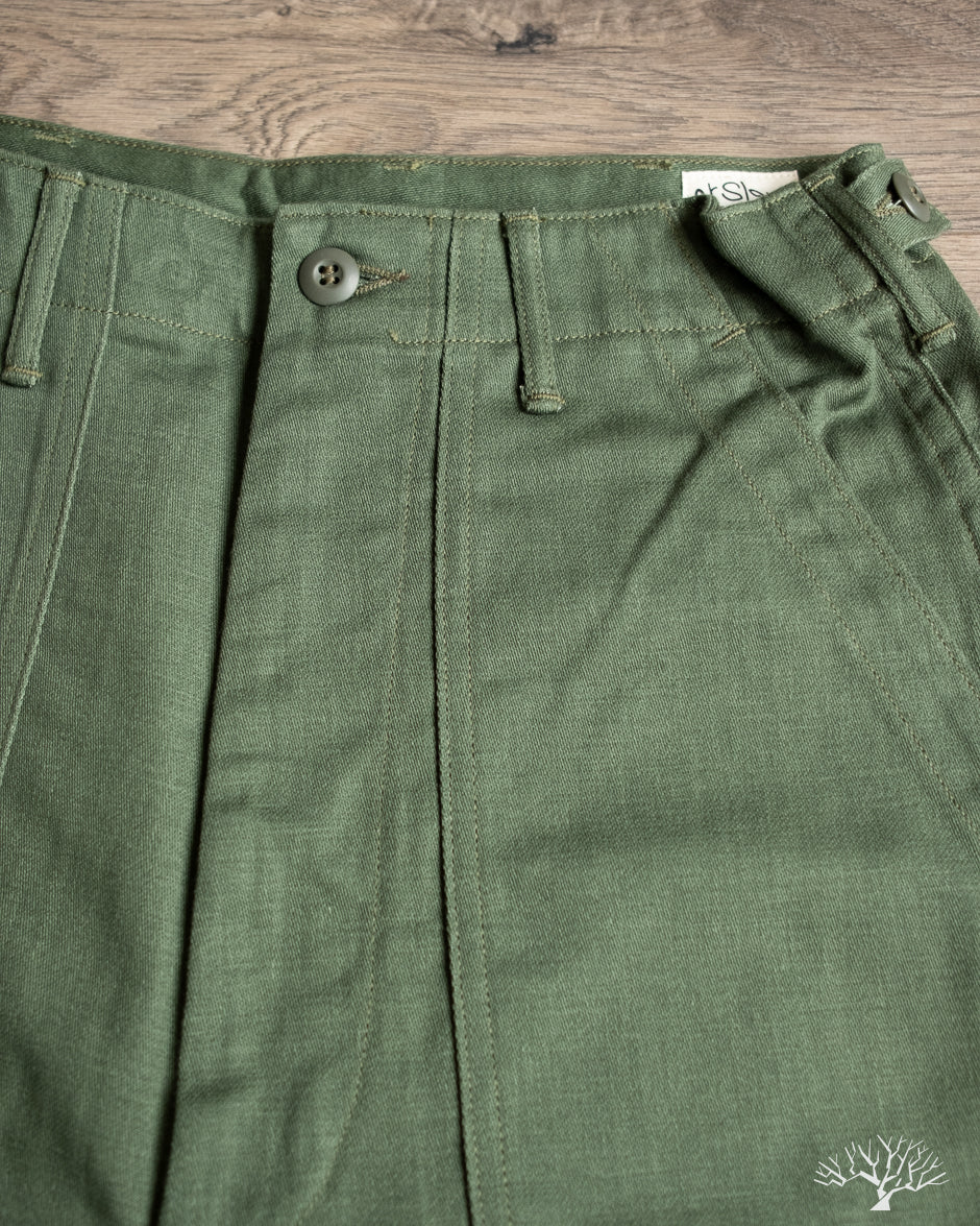 orSlow Women's High Waist Fatigue Pants - Green