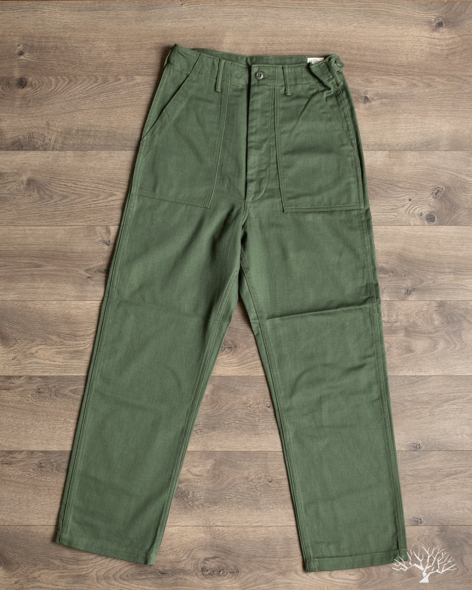 orSlow Women's High Waist Fatigue Pants - Green