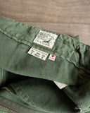 orSlow Women's Short Length Fatigue Pants - Green Used Wash