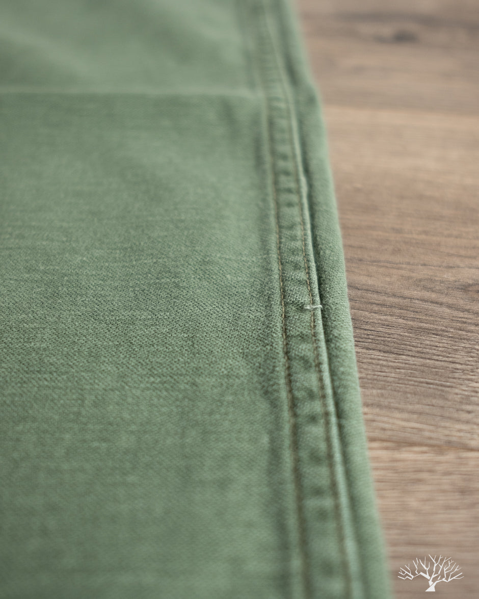 orSlow Women's Short Length Fatigue Pants - Green Used Wash