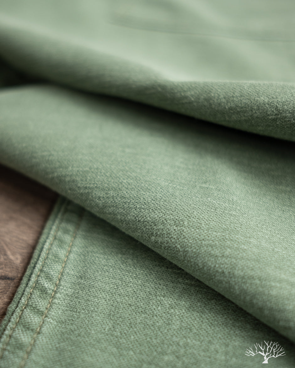 orSlow Women's Short Length Fatigue Pants - Green Used Wash