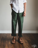 orSlow Women's Short Length Fatigue Pants - Green