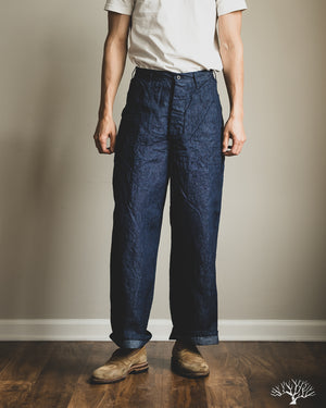 orSlow - WWII U.S. Navy Utility Linen Denim Pants - One Wash