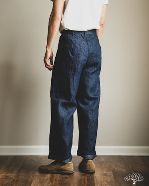 orSlow - WWII U.S. Navy Utility Linen Denim Pants - One Wash