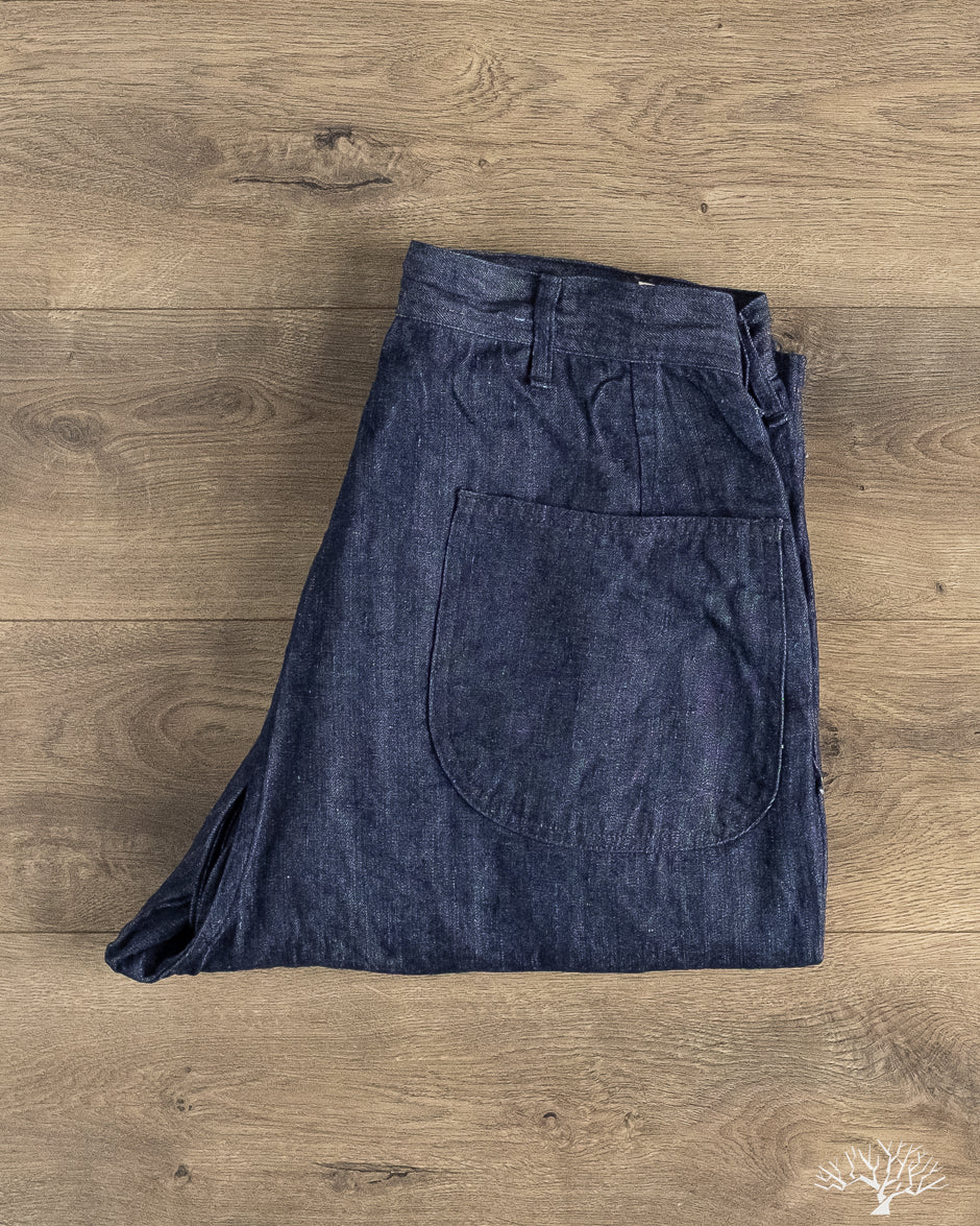 orSlow - WWII U.S. Navy Utility Linen Denim Pants - One Wash