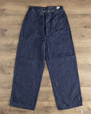 orSlow WWII U.S. Navy Utility Linen Denim Pants - One Wash