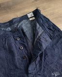 orSlow WWII U.S. Navy Utility Linen Denim Pants - One Wash