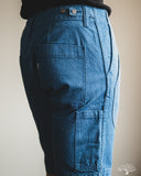 Pure Blue Japan 10oz Double Pocket Worker Shorts - Light Indigo