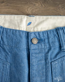 Pure Blue Japan 10oz Double Pocket Worker Shorts - Light Indigo