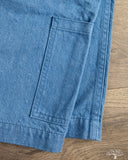 Pure Blue Japan 10oz Double Pocket Worker Shorts - Light Indigo