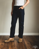 Pure Blue Japan 1178-ID Woven Sashiko 5 Pockets Pants Regular Fit - Indigo x Black