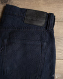 Pure Blue Japan 1178-ID Woven Sashiko 5 Pockets Pants Regular Fit - Indigo x Black