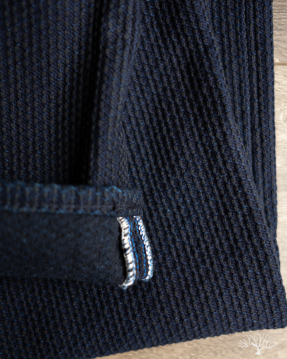 Pure Blue Japan 1178-ID Woven Sashiko 5 Pockets Pants Regular Fit - Indigo x Black